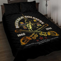 Buffalo Soldiers Strength Honor Legacy Quilt Bed Set African-American Cavalry Tribute - Wonder Print Shop