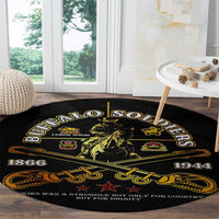 Buffalo Soldiers Strength Honor Legacy Round Carpet African-American Cavalry Tribute - Wonder Print Shop
