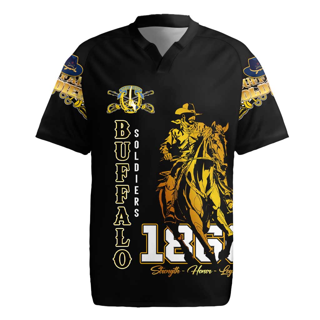 Buffalo Soldiers Strength Honor Legacy Rugby Jersey African-American Cavalry Tribute - Wonder Print Shop