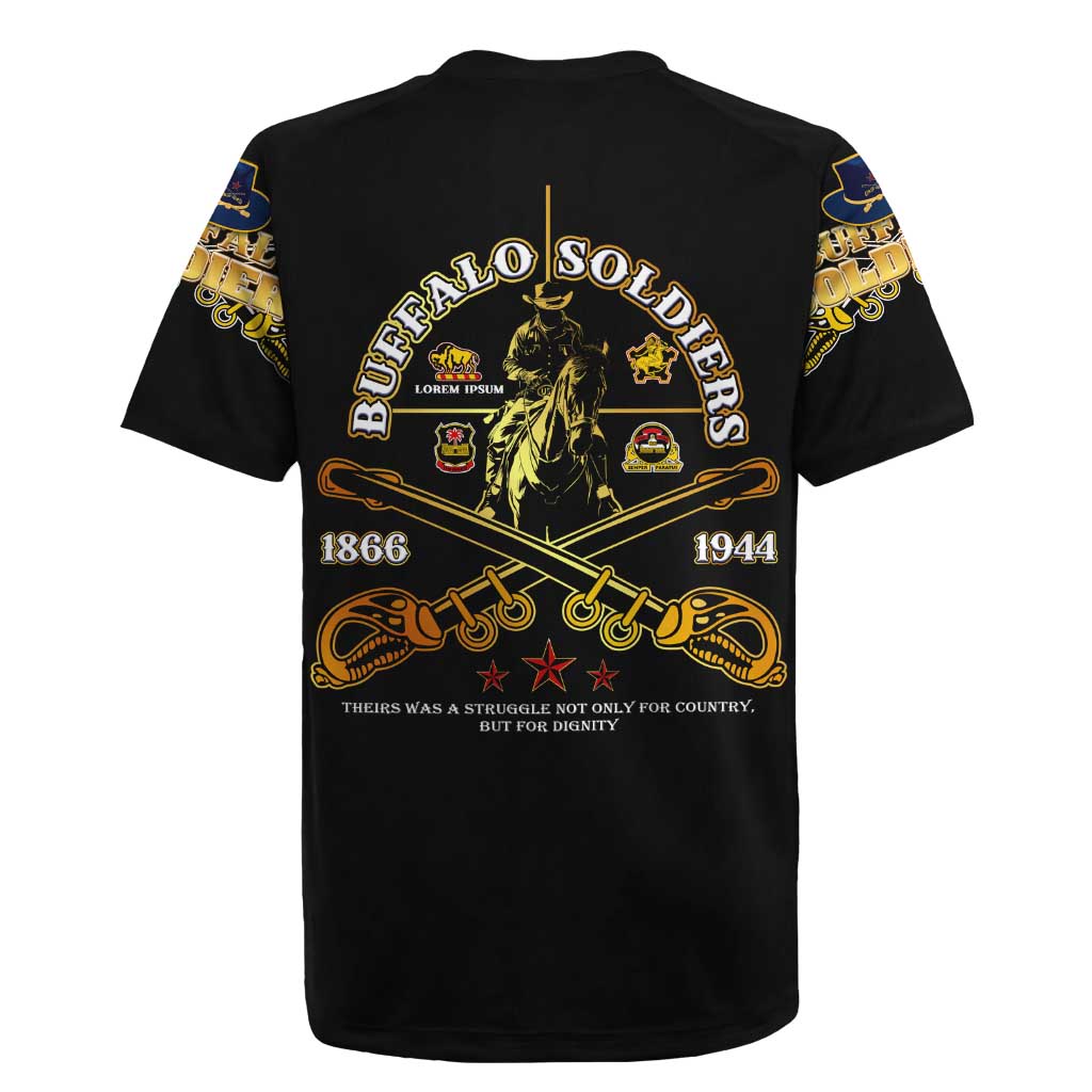 Buffalo Soldiers Strength Honor Legacy Rugby Jersey African-American Cavalry Tribute - Wonder Print Shop