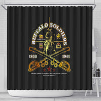 Buffalo Soldiers Strength Honor Legacy Shower Curtain African-American Cavalry Tribute - Wonder Print Shop