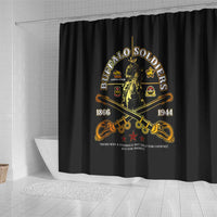 Buffalo Soldiers Strength Honor Legacy Shower Curtain African-American Cavalry Tribute - Wonder Print Shop
