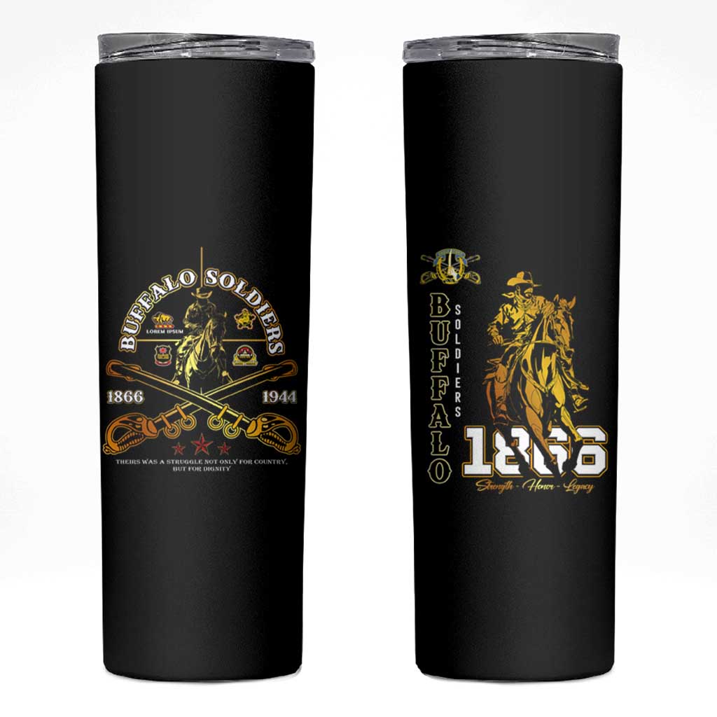 Buffalo Soldiers Strength Honor Legacy Skinny Tumbler African-American Cavalry Tribute - Wonder Print Shop