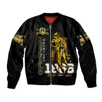 Buffalo Soldiers Strength Honor Legacy Sleeve Zip Bomber Jacket African-American Cavalry Tribute - Wonder Print Shop