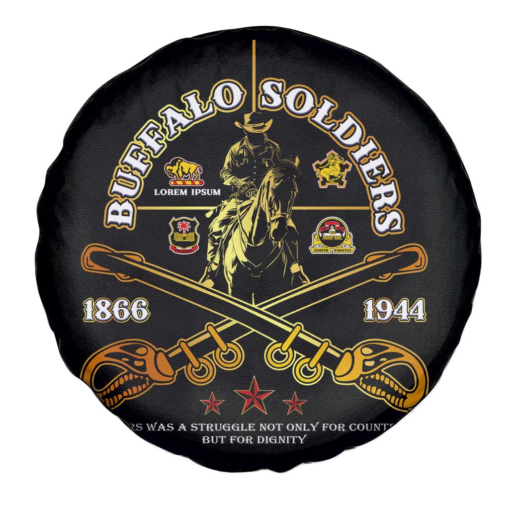 Buffalo Soldiers Strength Honor Legacy Spare Tire Cover African-American Cavalry Tribute - Wonder Print Shop
