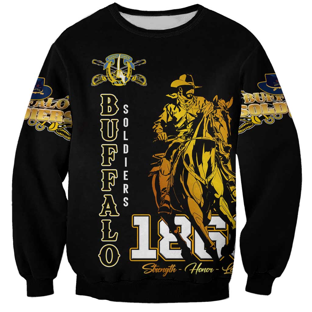 Buffalo Soldiers Strength Honor Legacy Sweatshirt African-American Cavalry Tribute - Wonder Print Shop