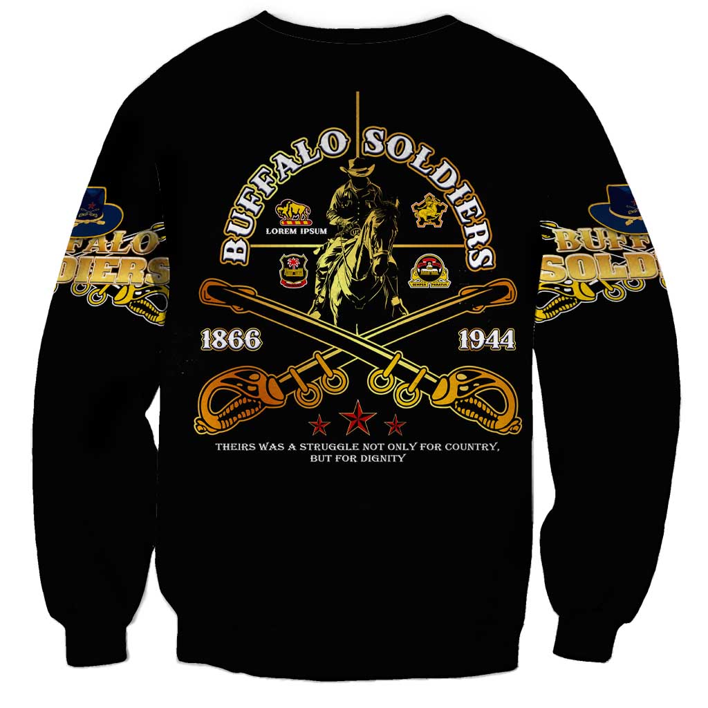 Buffalo Soldiers Strength Honor Legacy Sweatshirt African-American Cavalry Tribute - Wonder Print Shop