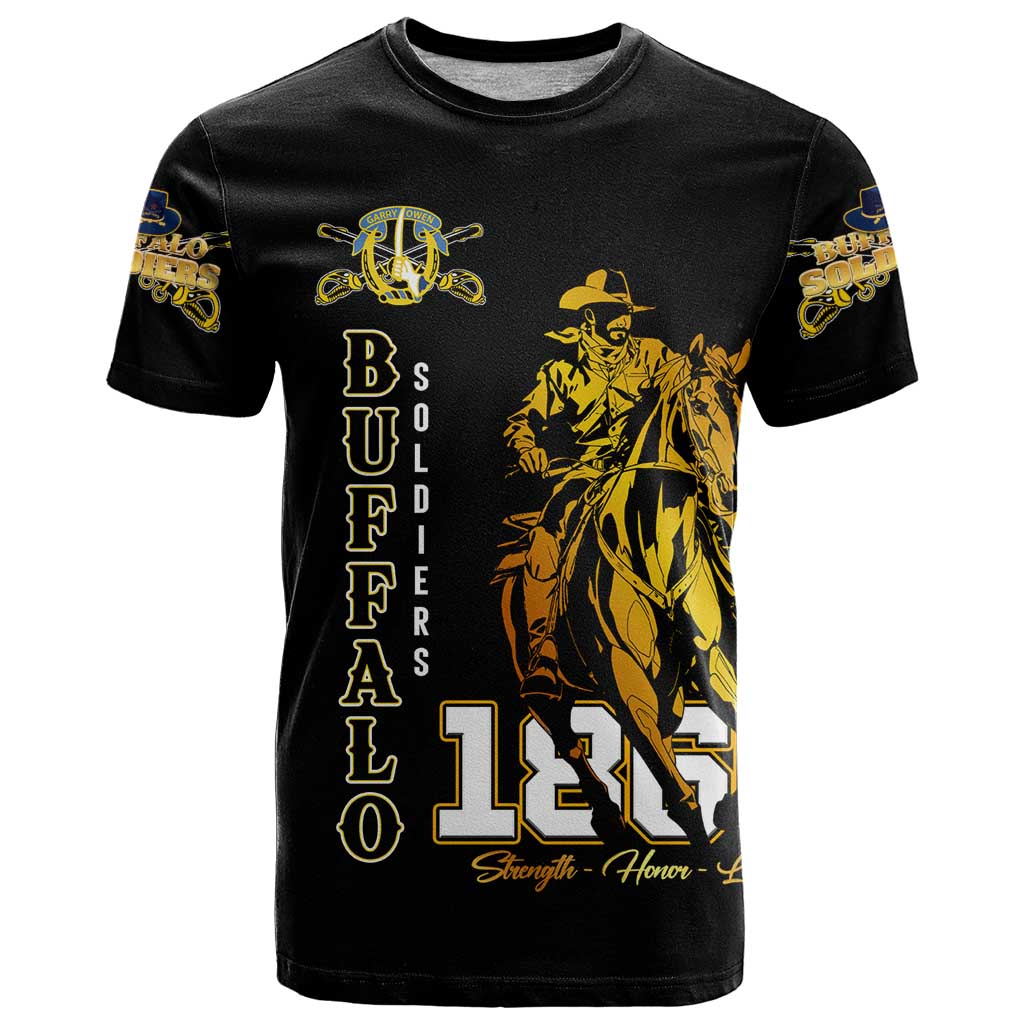 Buffalo Soldiers Strength Honor Legacy T Shirt African-American Cavalry Tribute - Wonder Print Shop