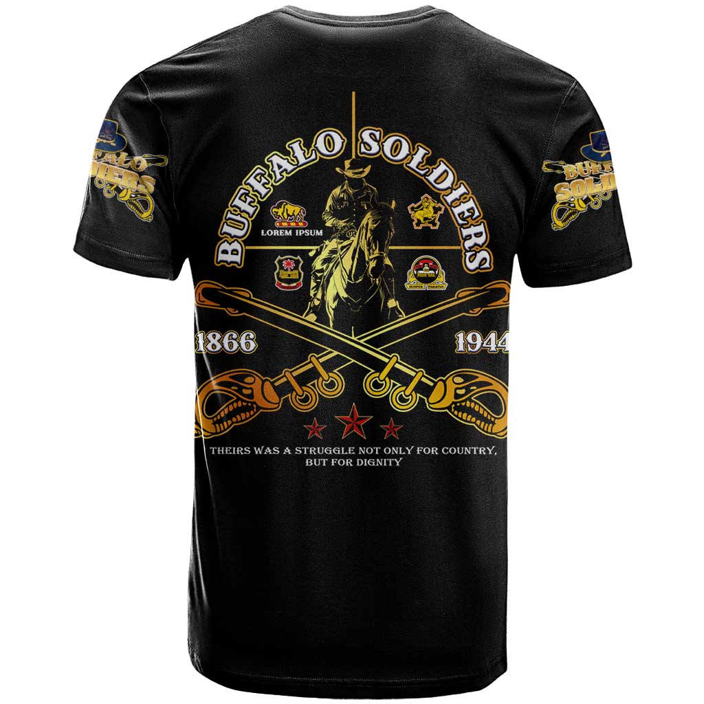 Buffalo Soldiers Strength Honor Legacy T Shirt African-American Cavalry Tribute - Wonder Print Shop