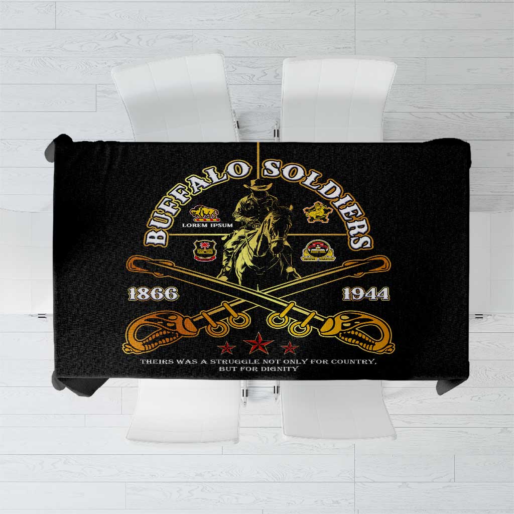 Buffalo Soldiers Strength Honor Legacy Tablecloth African-American Cavalry Tribute - Wonder Print Shop