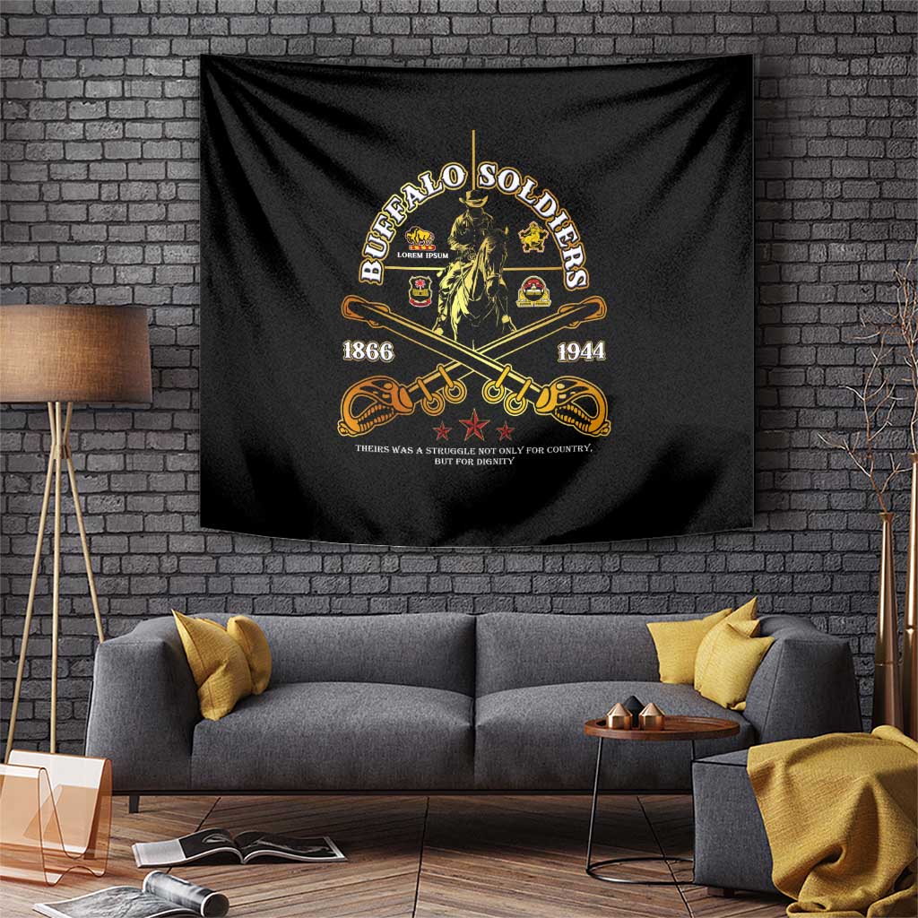 Buffalo Soldiers Strength Honor Legacy Tapestry African-American Cavalry Tribute - Wonder Print Shop