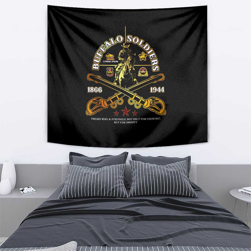 Buffalo Soldiers Strength Honor Legacy Tapestry African-American Cavalry Tribute - Wonder Print Shop