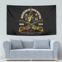 Buffalo Soldiers Strength Honor Legacy Tapestry African-American Cavalry Tribute - Wonder Print Shop
