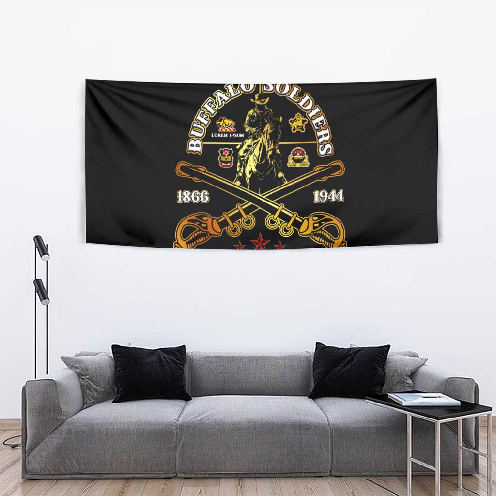 Buffalo Soldiers Strength Honor Legacy Tapestry African-American Cavalry Tribute - Wonder Print Shop