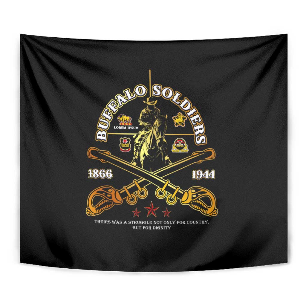Buffalo Soldiers Strength Honor Legacy Tapestry African-American Cavalry Tribute - Wonder Print Shop