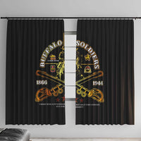 Buffalo Soldiers Strength Honor Legacy Window Curtain African-American Cavalry Tribute - Wonder Print Shop