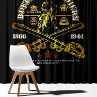 Buffalo Soldiers Strength Honor Legacy Window Curtain African-American Cavalry Tribute - Wonder Print Shop
