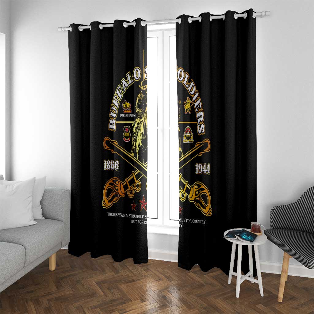 Buffalo Soldiers Strength Honor Legacy Window Curtain African-American Cavalry Tribute - Wonder Print Shop