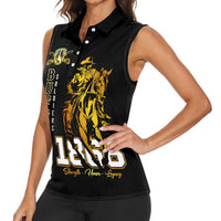 Buffalo Soldiers Strength Honor Legacy Women Sleeveless Polo Shirt African-American Cavalry Tribute - Wonder Print Shop