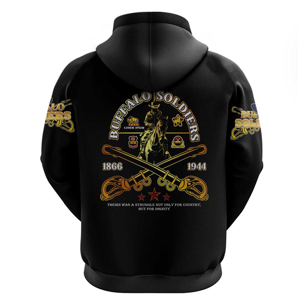 Buffalo Soldiers Strength Honor Legacy Zip Hoodie African-American Cavalry Tribute - Wonder Print Shop