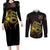 369 – A Symbol Of Valor And Dignity Couples Matching Long Sleeve Bodycon Dress and Long Sleeve Button Shirt - Wonder Print Shop