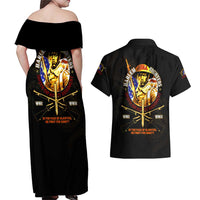369 – A Symbol Of Valor And Dignity Couples Matching Off Shoulder Maxi Dress and Hawaiian Shirt - Wonder Print Shop