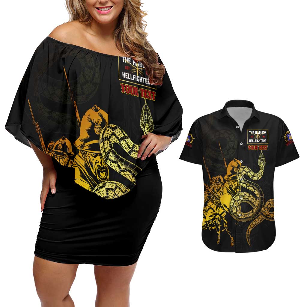 369 – A Symbol Of Valor And Dignity Couples Matching Off Shoulder Short Dress and Hawaiian Shirt - Wonder Print Shop
