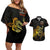 369 – A Symbol Of Valor And Dignity Couples Matching Off Shoulder Short Dress and Hawaiian Shirt - Wonder Print Shop