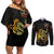 369 – A Symbol Of Valor And Dignity Couples Matching Off Shoulder Short Dress and Long Sleeve Button Shirt - Wonder Print Shop