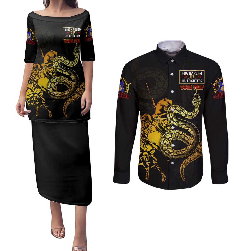 369 – A Symbol Of Valor And Dignity Couples Matching Puletasi and Long Sleeve Button Shirt - Wonder Print Shop