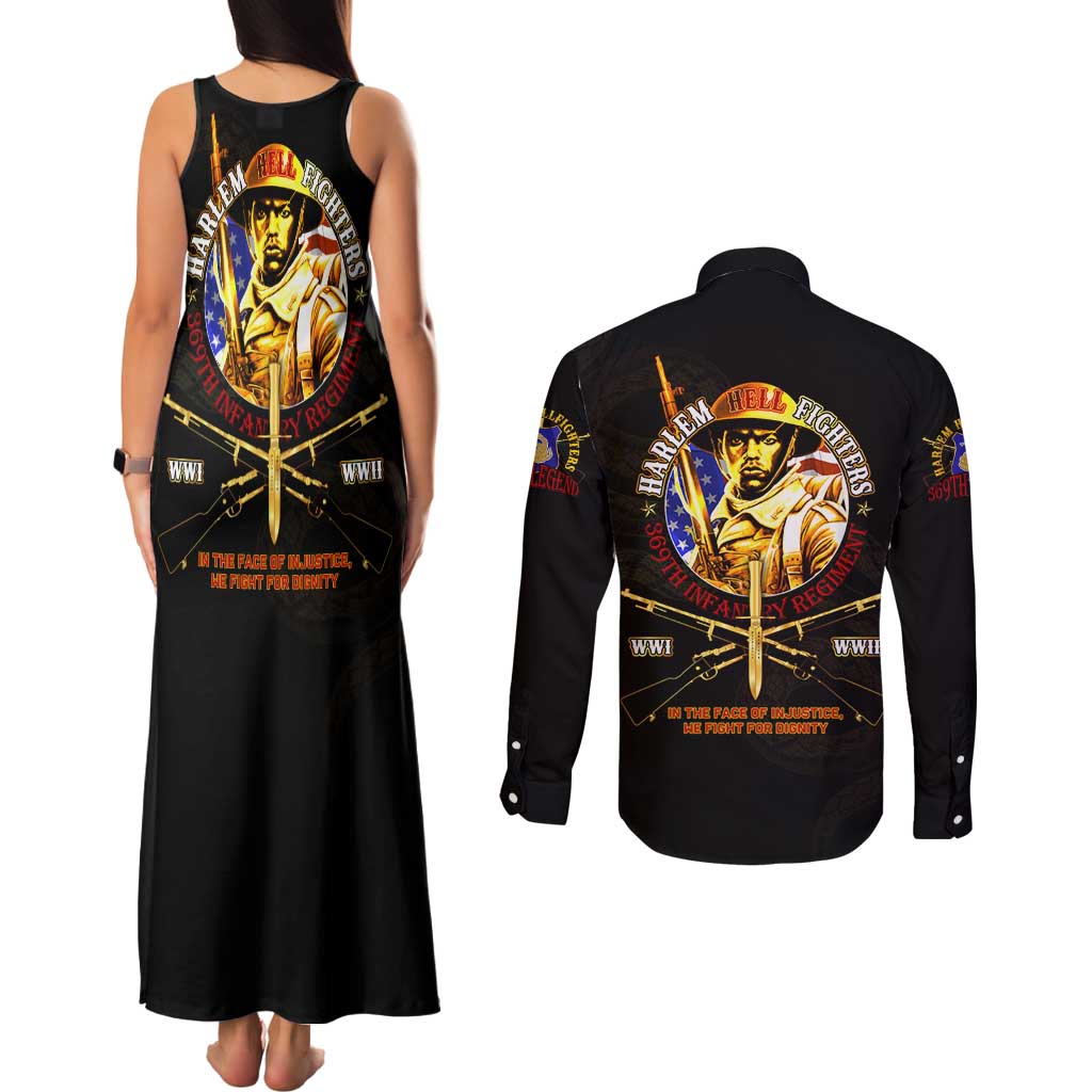 369 – A Symbol Of Valor And Dignity Couples Matching Tank Maxi Dress and Long Sleeve Button Shirt - Wonder Print Shop