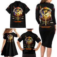 369 – A Symbol Of Valor And Dignity Family Matching Long Sleeve Bodycon Dress and Hawaiian Shirt - Wonder Print Shop