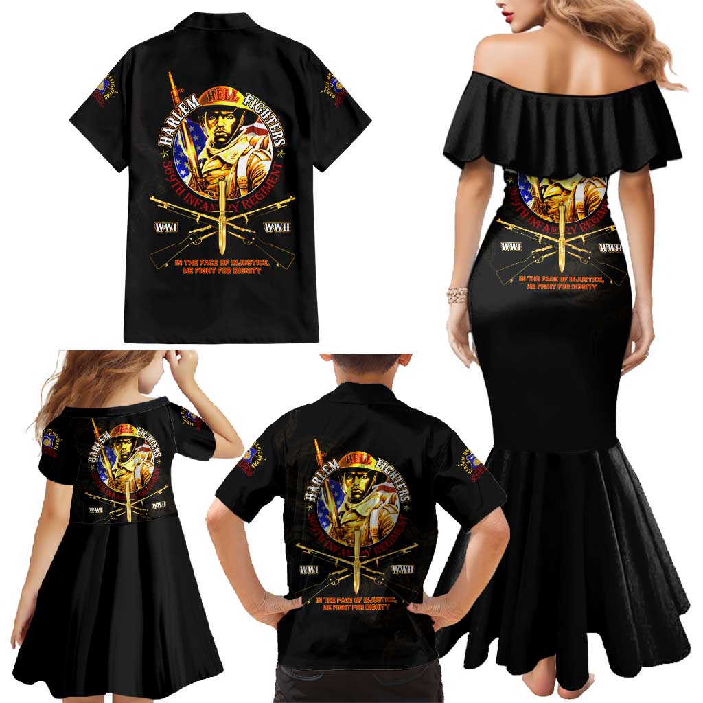 369 – A Symbol Of Valor And Dignity Family Matching Mermaid Dress and Hawaiian Shirt - Wonder Print Shop