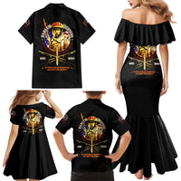 369 – A Symbol Of Valor And Dignity Family Matching Mermaid Dress and Hawaiian Shirt - Wonder Print Shop
