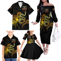 369 – A Symbol Of Valor And Dignity Family Matching Off The Shoulder Long Sleeve Dress and Hawaiian Shirt - Wonder Print Shop
