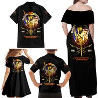 369 – A Symbol Of Valor And Dignity Family Matching Off Shoulder Maxi Dress and Hawaiian Shirt - Wonder Print Shop