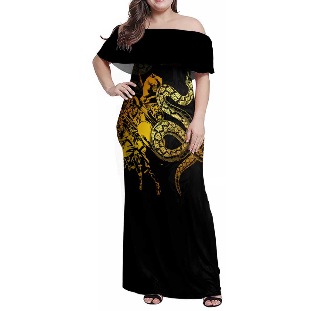 369 – A Symbol Of Valor And Dignity Family Matching Off Shoulder Maxi Dress and Hawaiian Shirt - Wonder Print Shop