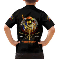 369 – A Symbol Of Valor And Dignity Family Matching Short Sleeve Bodycon Dress and Hawaiian Shirt - Wonder Print Shop
