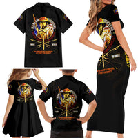 369 – A Symbol Of Valor And Dignity Family Matching Short Sleeve Bodycon Dress and Hawaiian Shirt - Wonder Print Shop