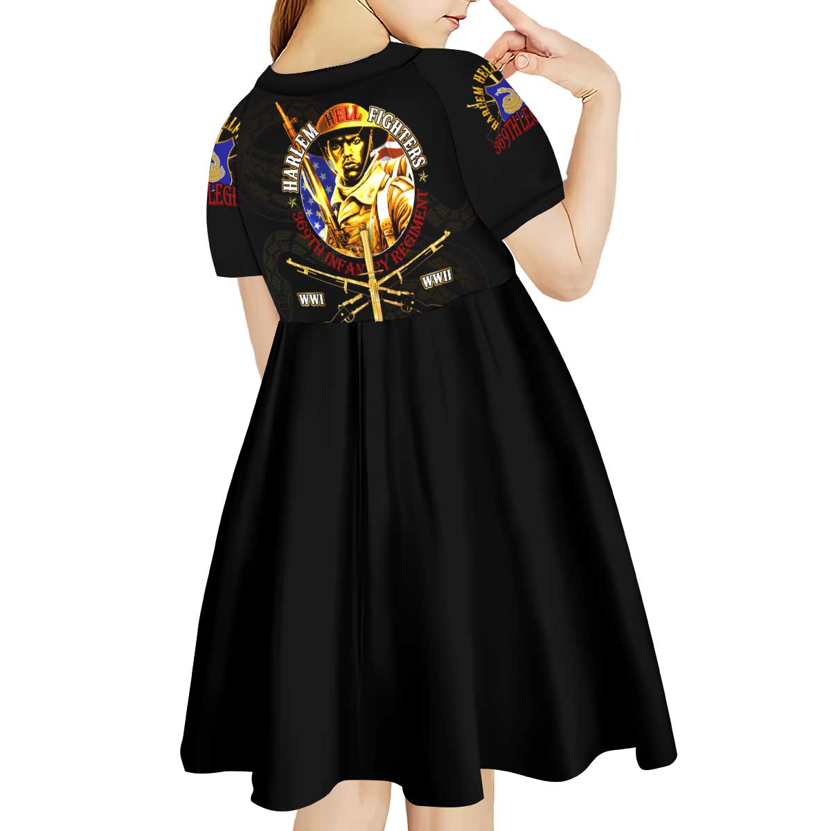 369 – A Symbol Of Valor And Dignity Kid Short Sleeve Dress - Wonder Print Shop