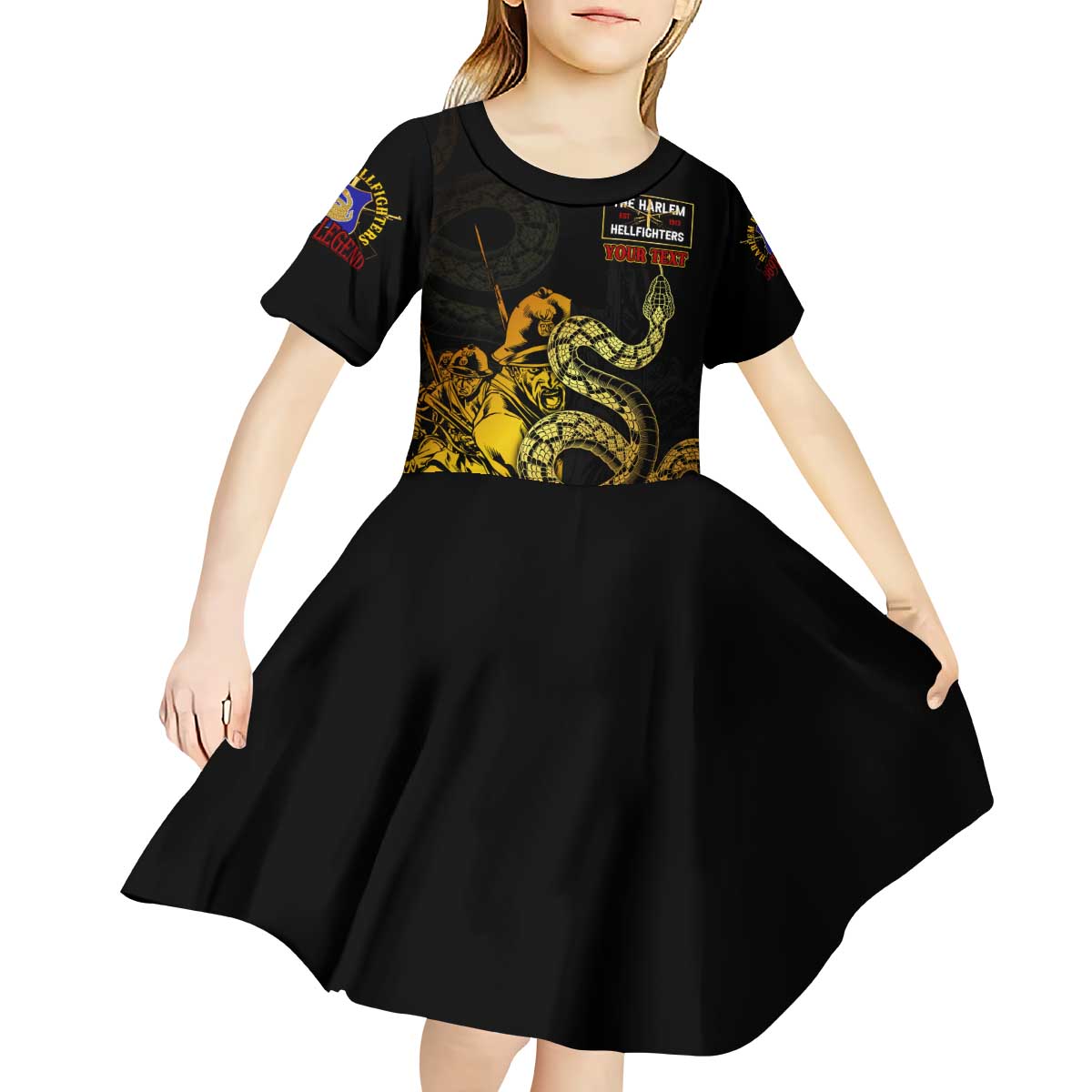 369 – A Symbol Of Valor And Dignity Kid Short Sleeve Dress - Wonder Print Shop