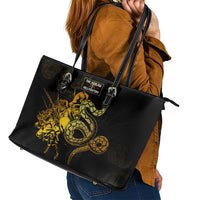 369 – A Symbol Of Valor And Dignity Leather Tote Bag - Wonder Print Shop