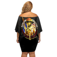 369 – A Symbol Of Valor And Dignity Off Shoulder Short Dress - Wonder Print Shop