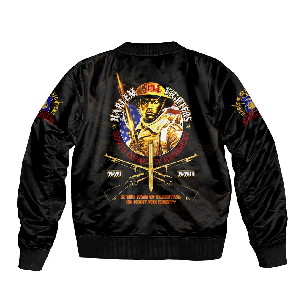 369 – A Symbol Of Valor And Dignity Sleeve Zip Bomber Jacket - Wonder Print Shop