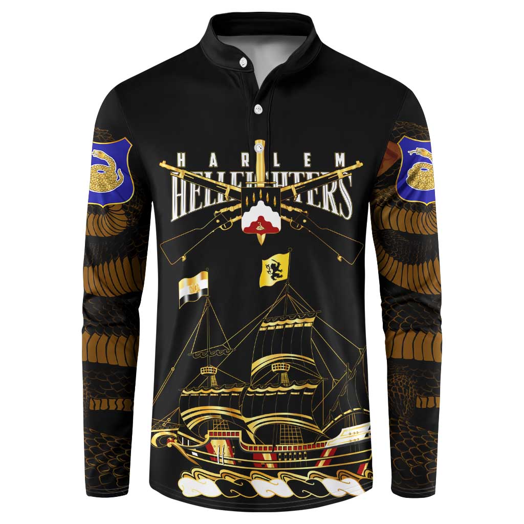 Harlem Hellfighters—First To Fight, First To Lead Button Sweatshirt - Wonder Print Shop