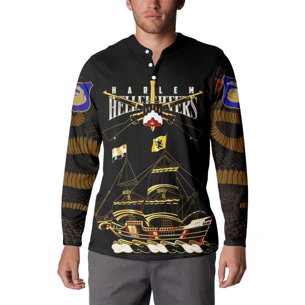 Harlem Hellfighters—First To Fight, First To Lead Button Sweatshirt - Wonder Print Shop