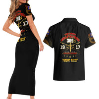 Harlem Hellfighters—First To Fight, First To Lead Couples Matching Short Sleeve Bodycon Dress and Hawaiian Shirt - Wonder Print Shop