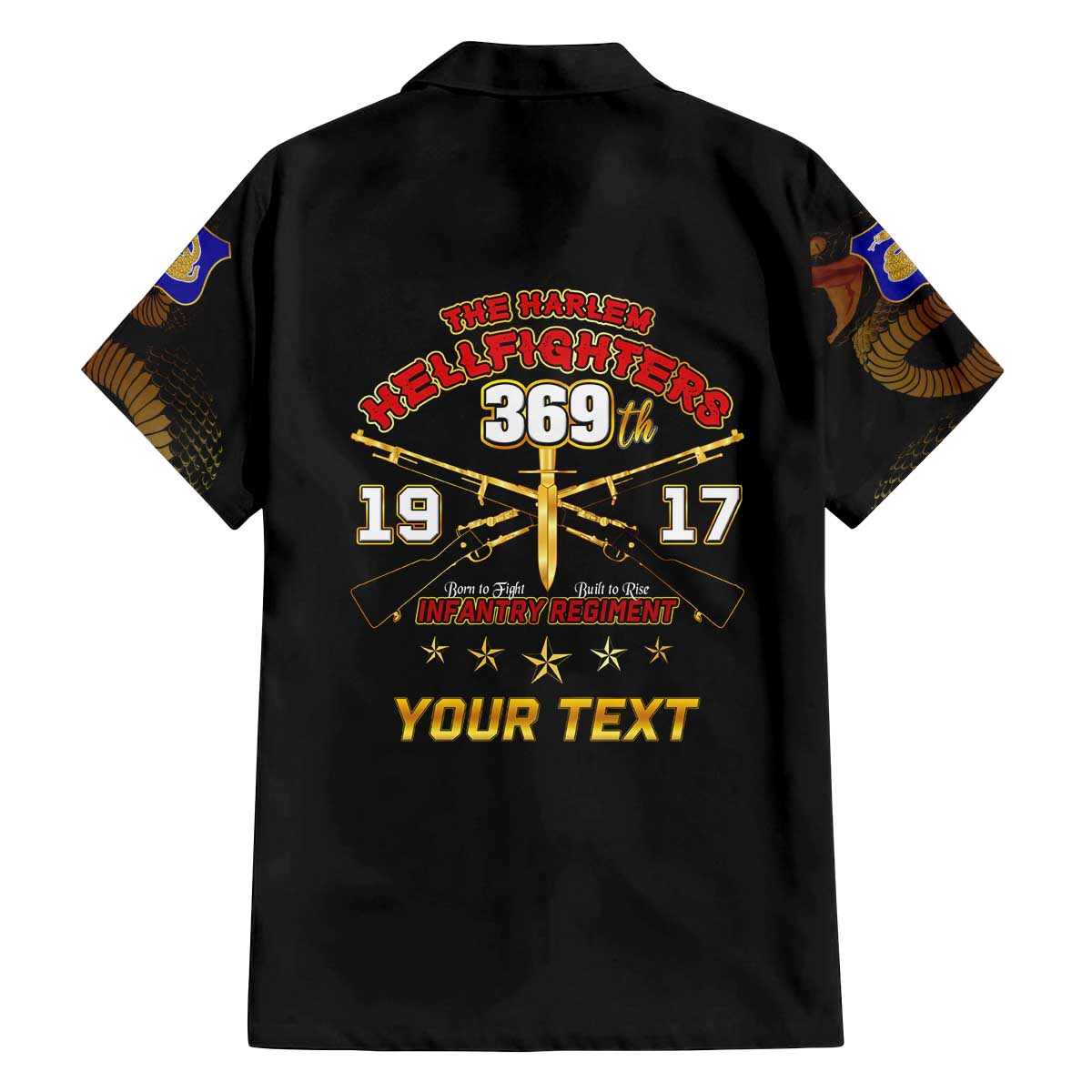 Harlem Hellfighters—First To Fight, First To Lead Family Matching Off The Shoulder Long Sleeve Dress and Hawaiian Shirt - Wonder Print Shop