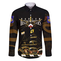 Harlem Hellfighters—First To Fight, First To Lead Family Matching Off The Shoulder Long Sleeve Dress and Hawaiian Shirt - Wonder Print Shop