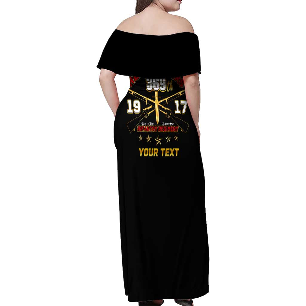 Harlem Hellfighters—First To Fight, First To Lead Family Matching Off Shoulder Maxi Dress and Hawaiian Shirt - Wonder Print Shop